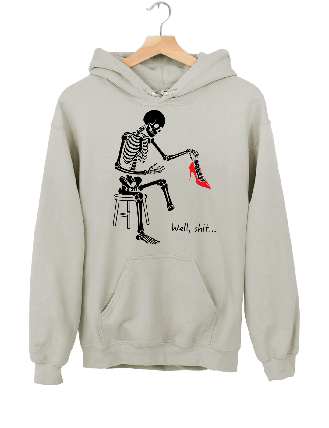 Skeleton Lost Foot Hoodie - Gray