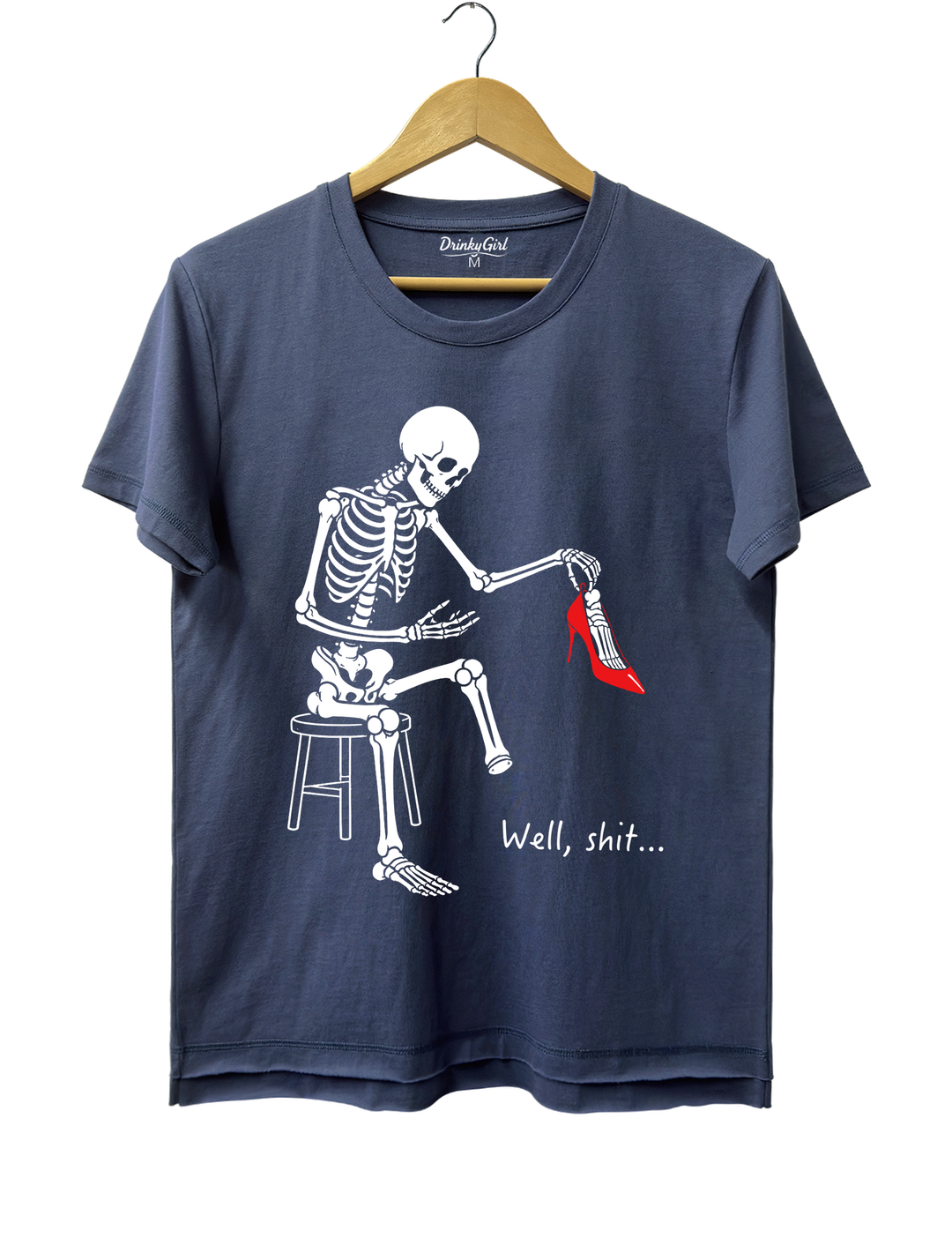 Skeleton Lost Foot Tee - Navy Blue