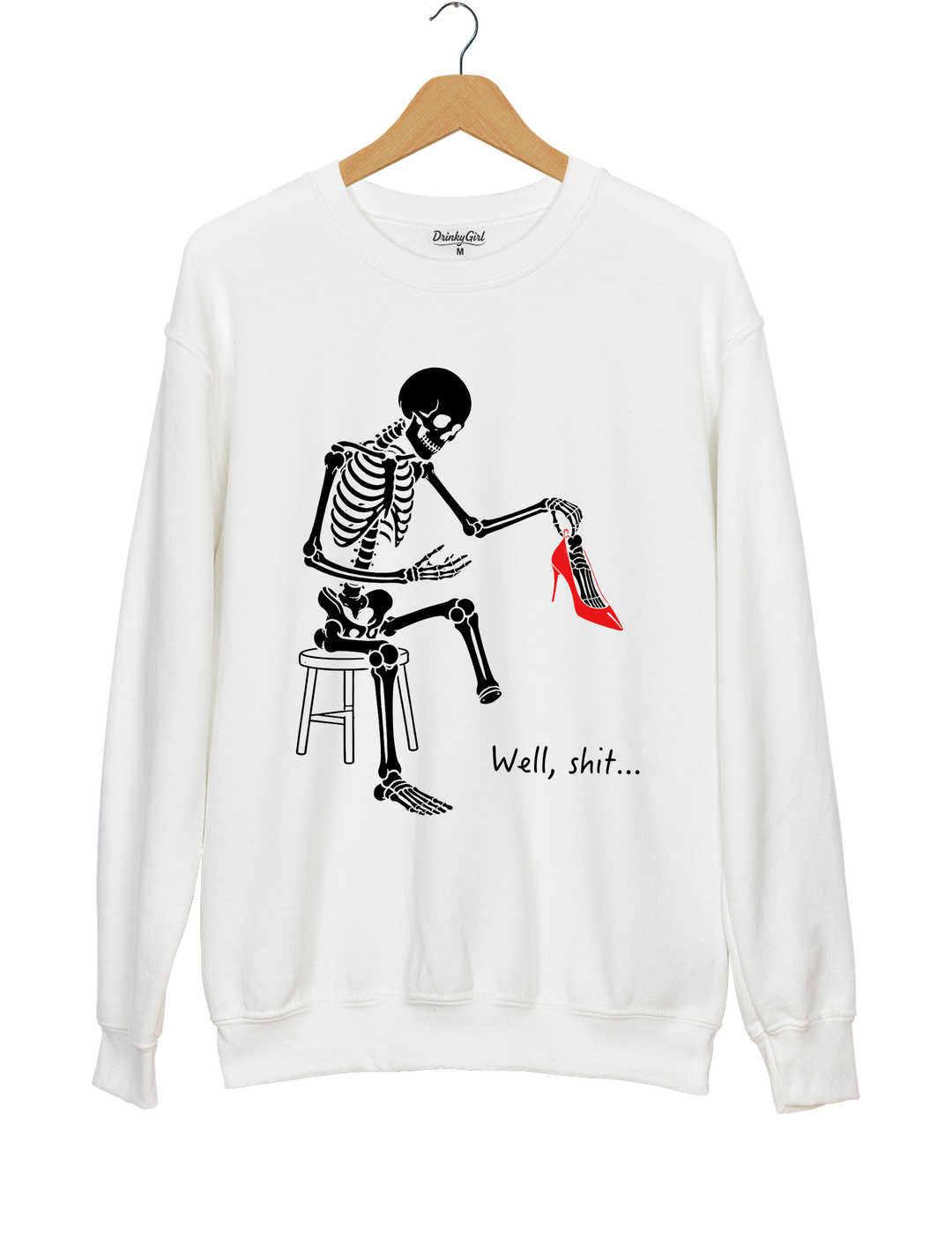 Skeleton Lost Foot Sweatshirt - White