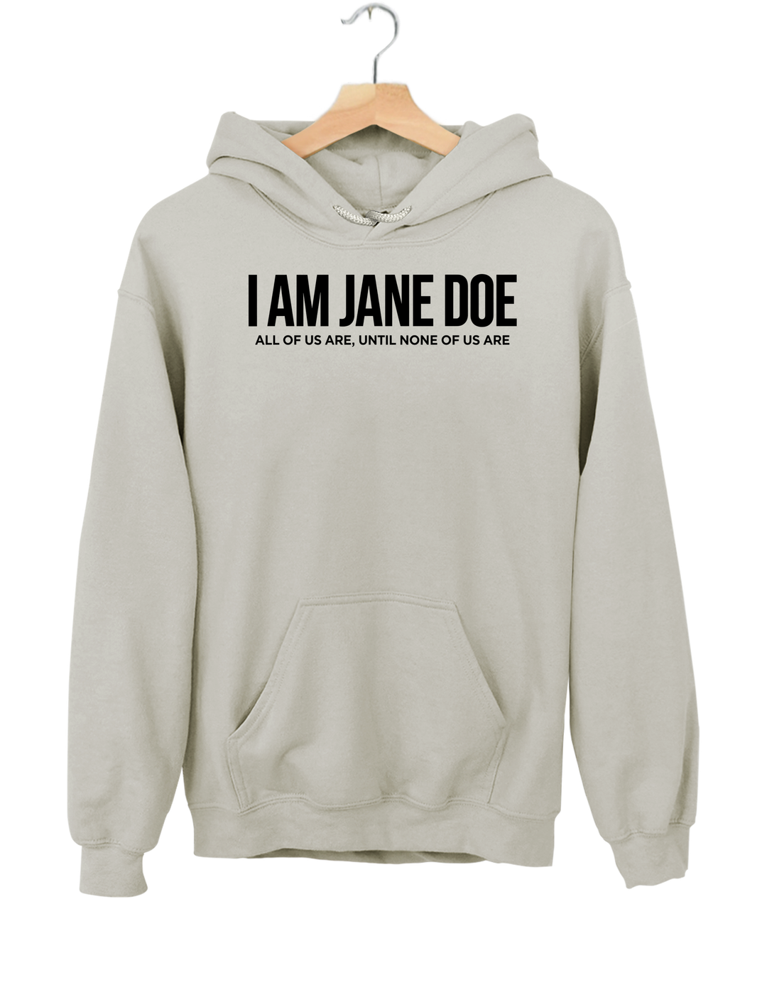 I Am Jane Doe Feminist Hoodie - Gray