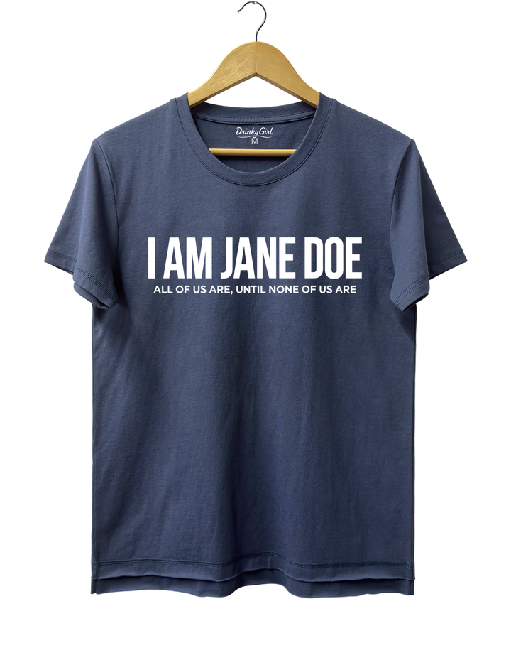 I Am Jane Doe Feminist Tee - Navy Blue