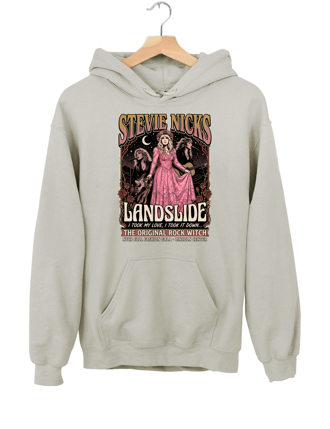 Vintage Stevie Nicks Landslide Hoodie - Gray