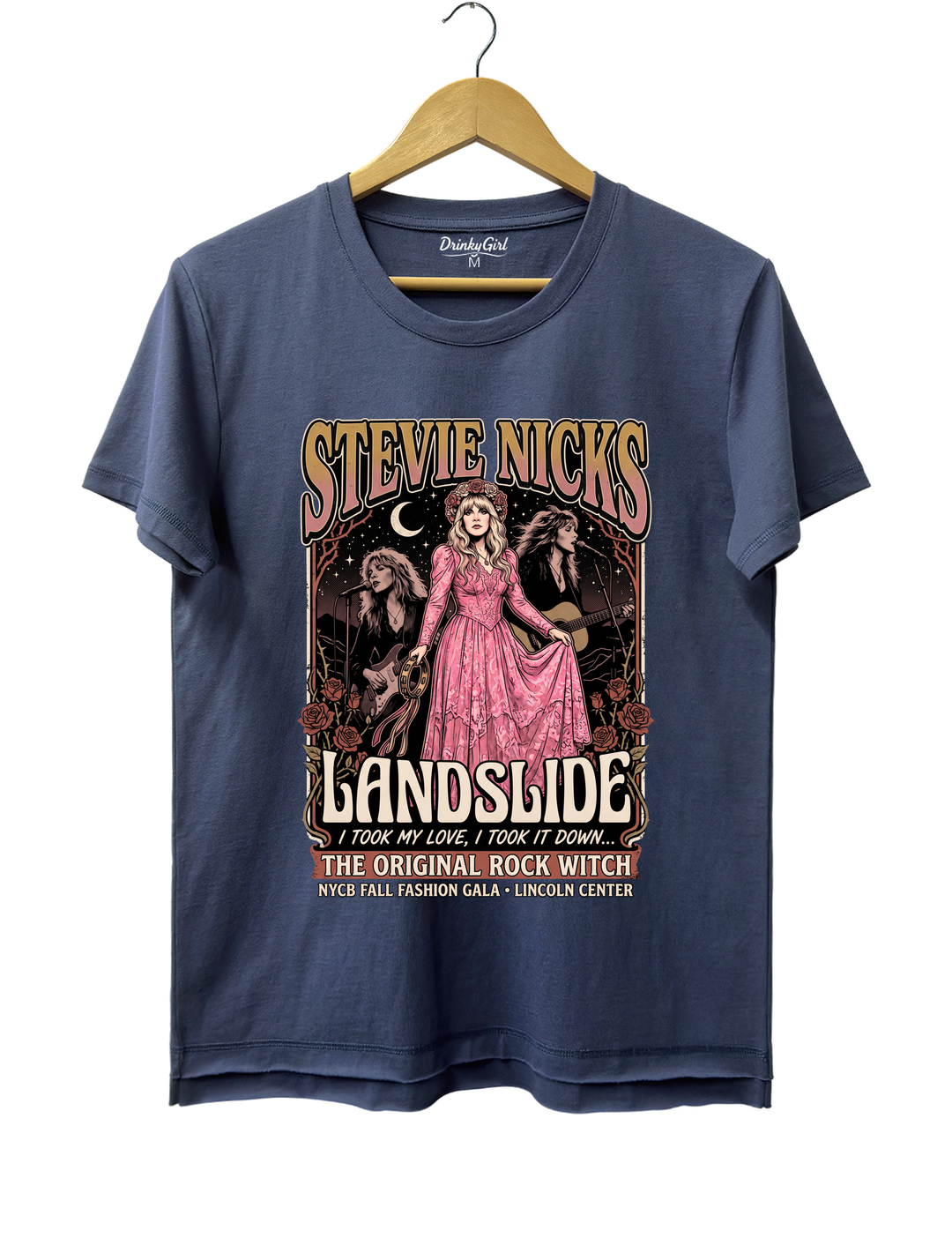 Vintage Stevie Nicks Landslide Tee - Navy Blue
