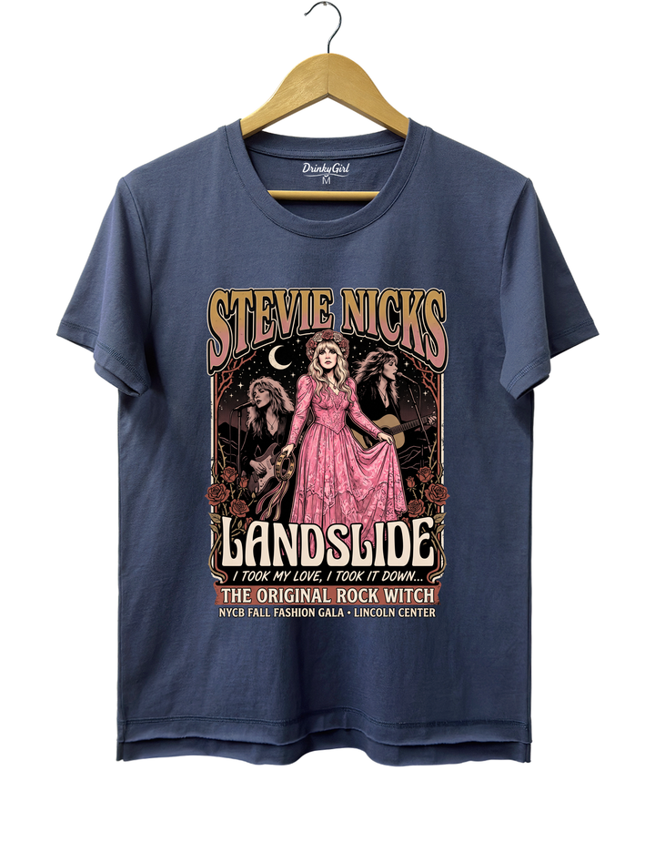 Vintage Stevie Nicks Landslide Tee - Navy Blue