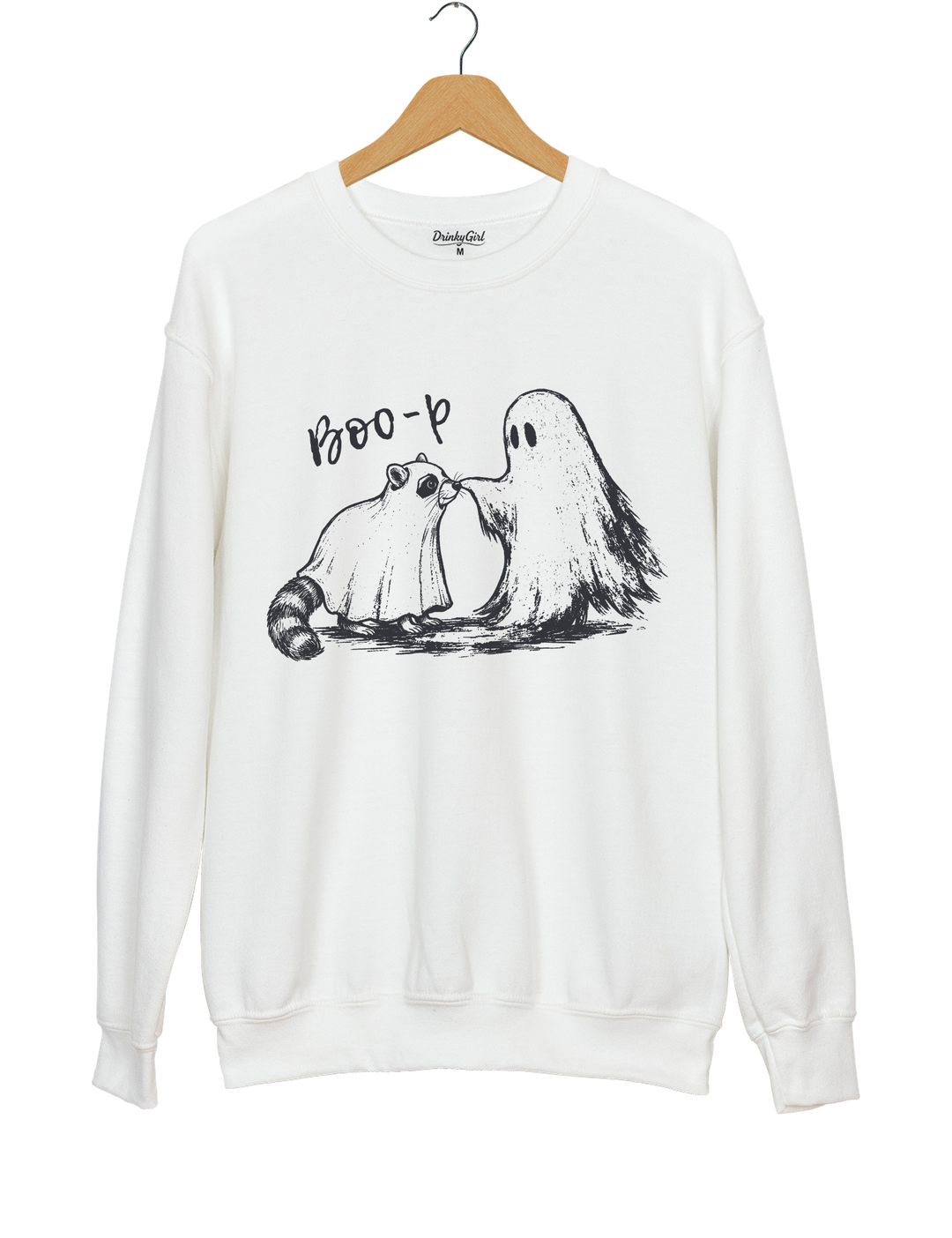 Boo-P Ghost Raccoon Sweatshirt - White