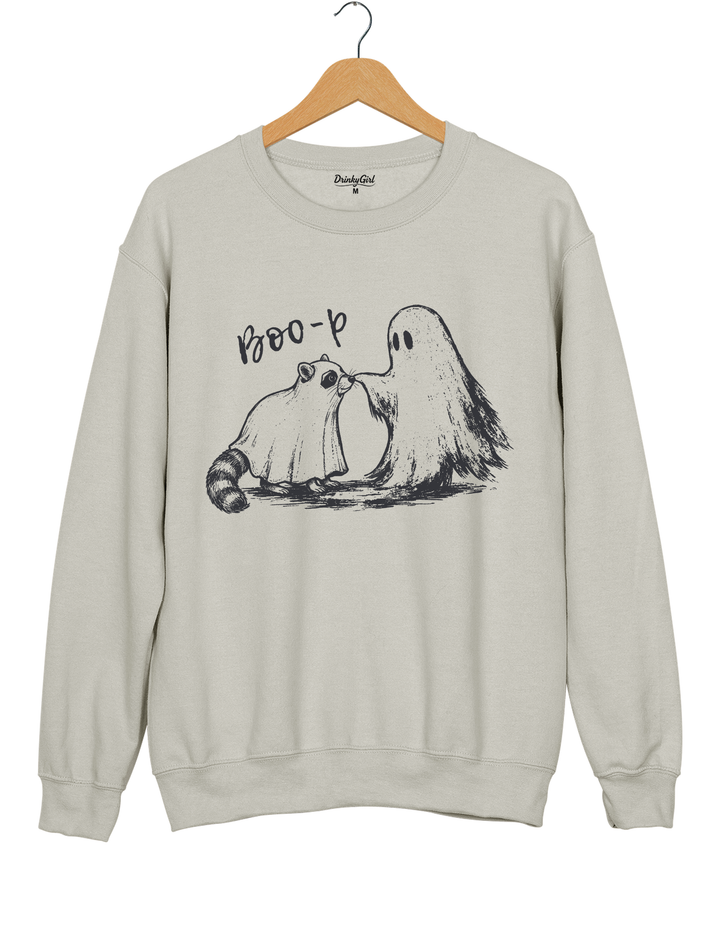 Boo-P Ghost Raccoon Sweatshirt - Gray
