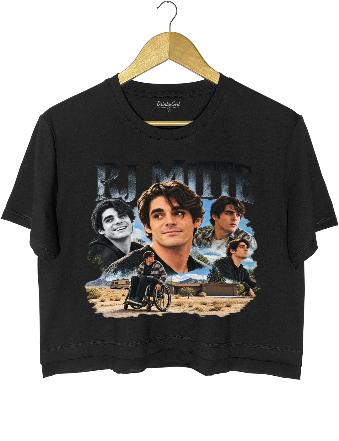 RJ Mitte Memorial Crop Top - Black