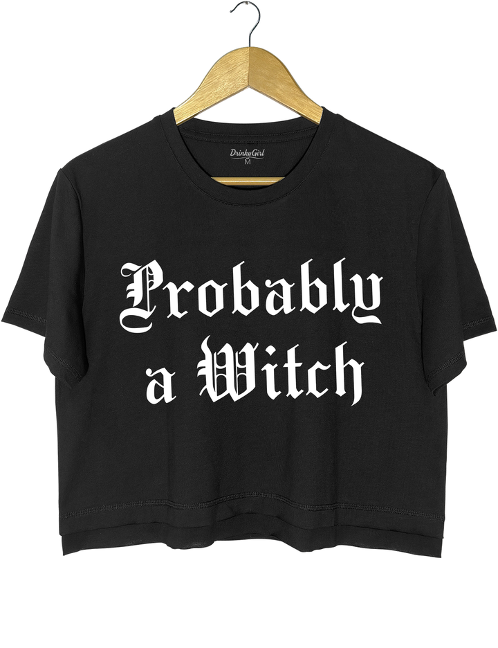 Probably a Witch Crop Top - Black
