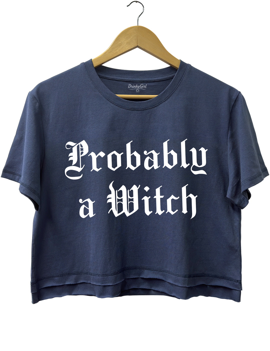 Probably a Witch Crop Top - Navy Blue