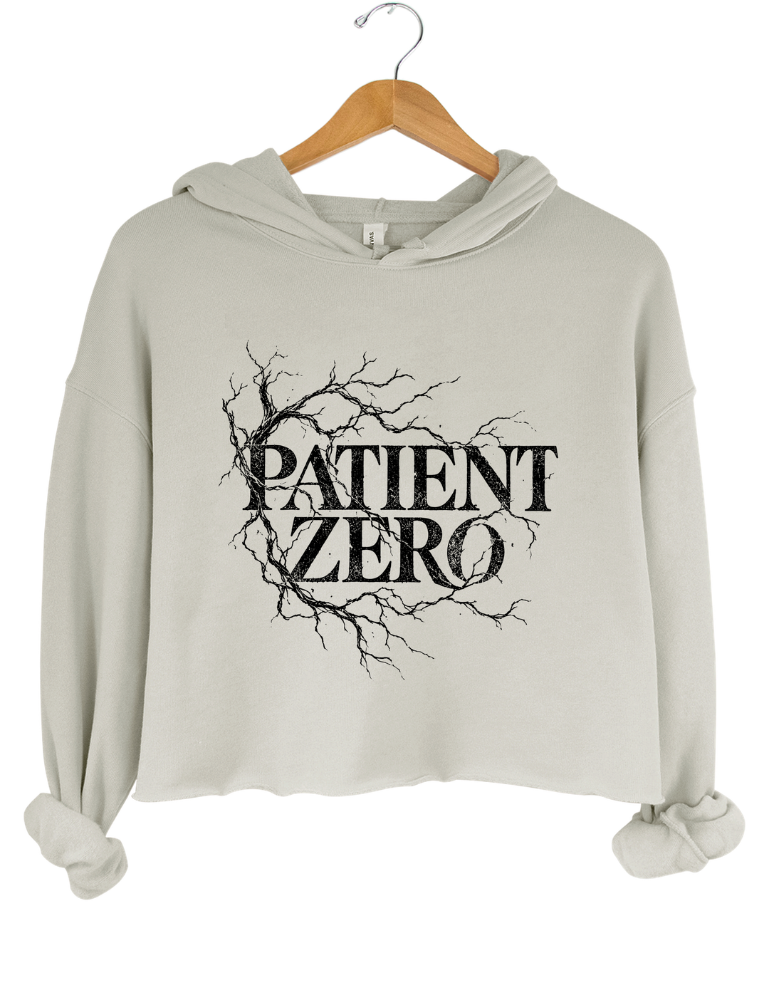 Patient Zero Taylor Crop Hoodie - Gray