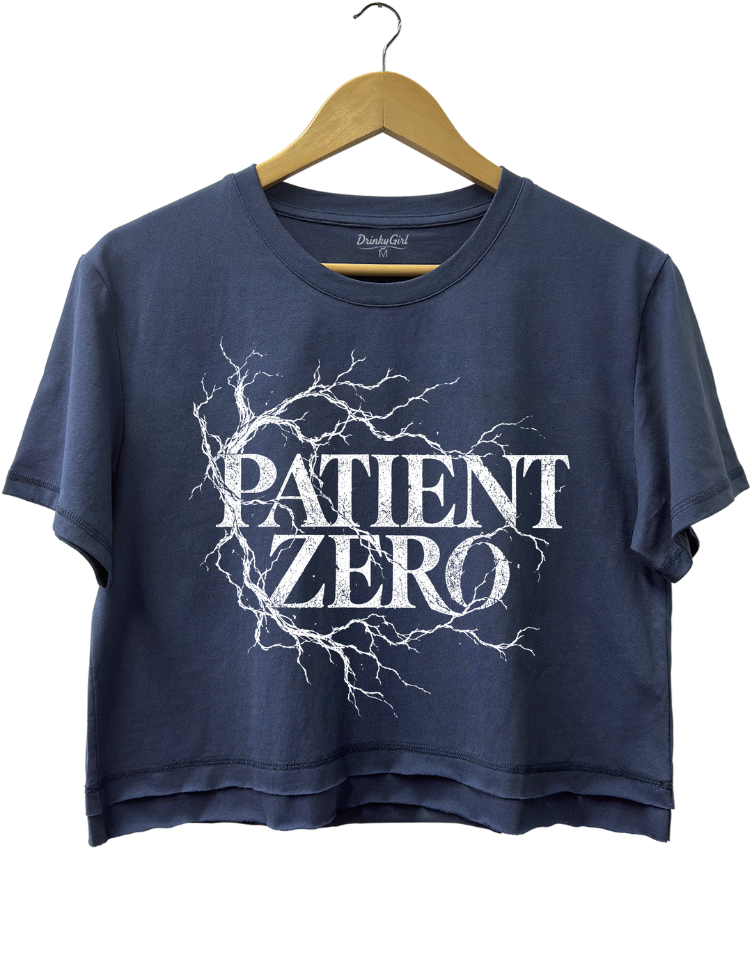 Patient Zero Taylor Crop Top - Navy Blue