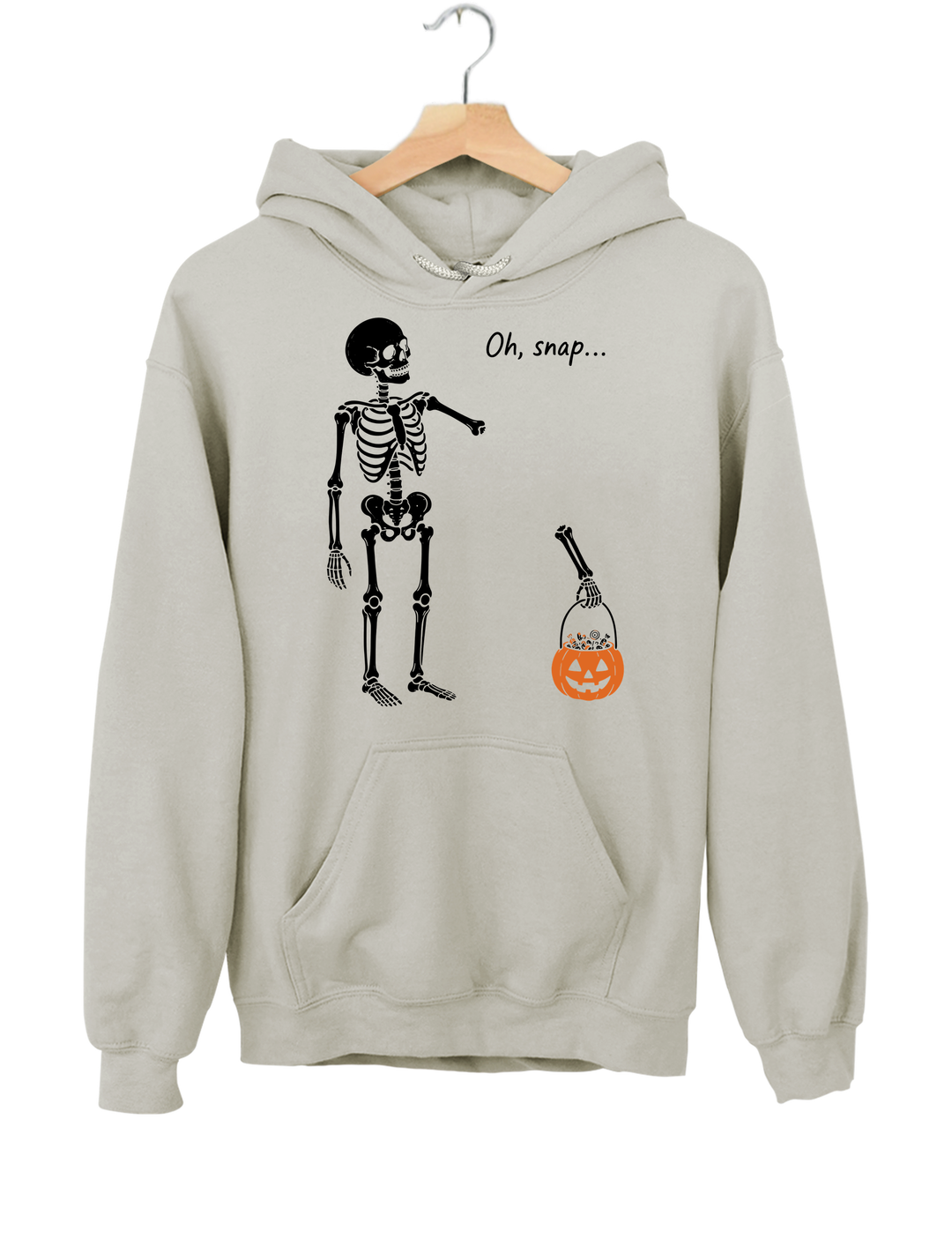 Oh Snap Skeleton Hoodie - Gray