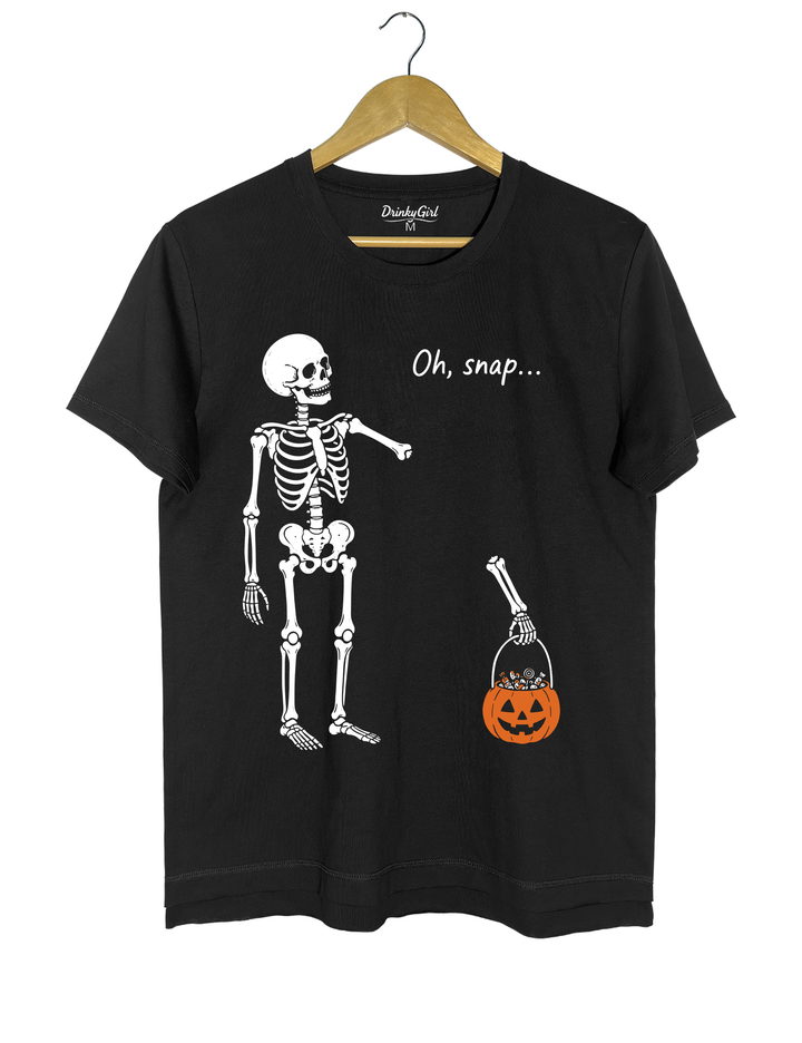 Oh Snap Skeleton Tee - Black