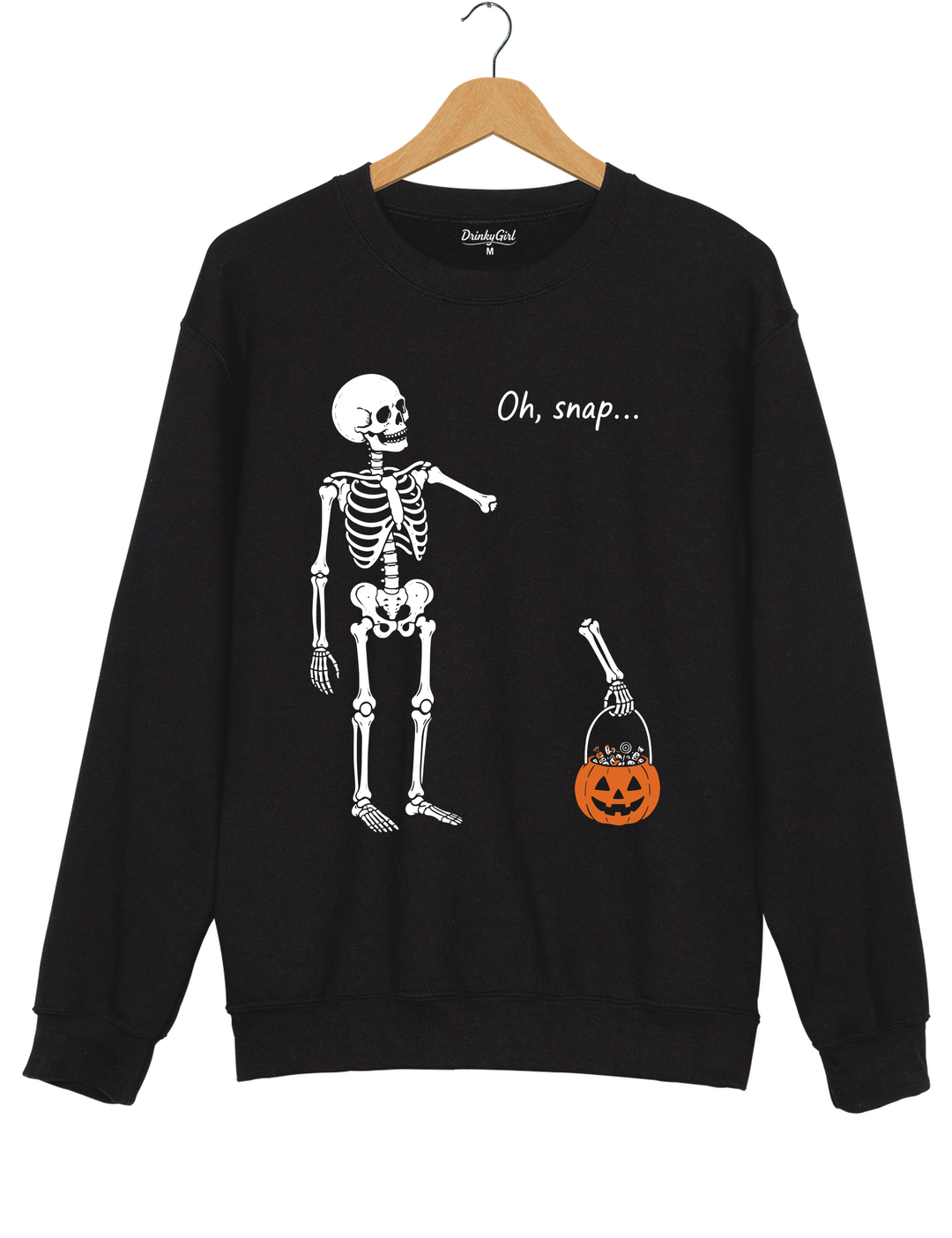 Oh Snap Skeleton Sweatshirt - Black