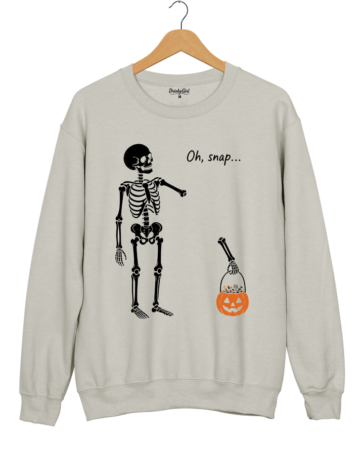 Oh Snap Skeleton Sweatshirt - Gray