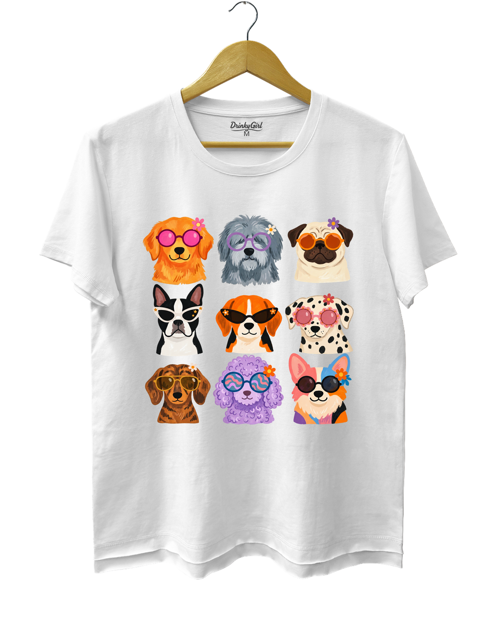 Cool Dogs Sunglasses Tee - White