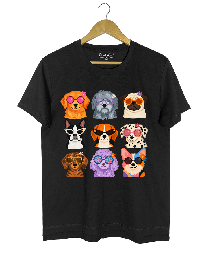 Cool Dogs Sunglasses Tee - Black