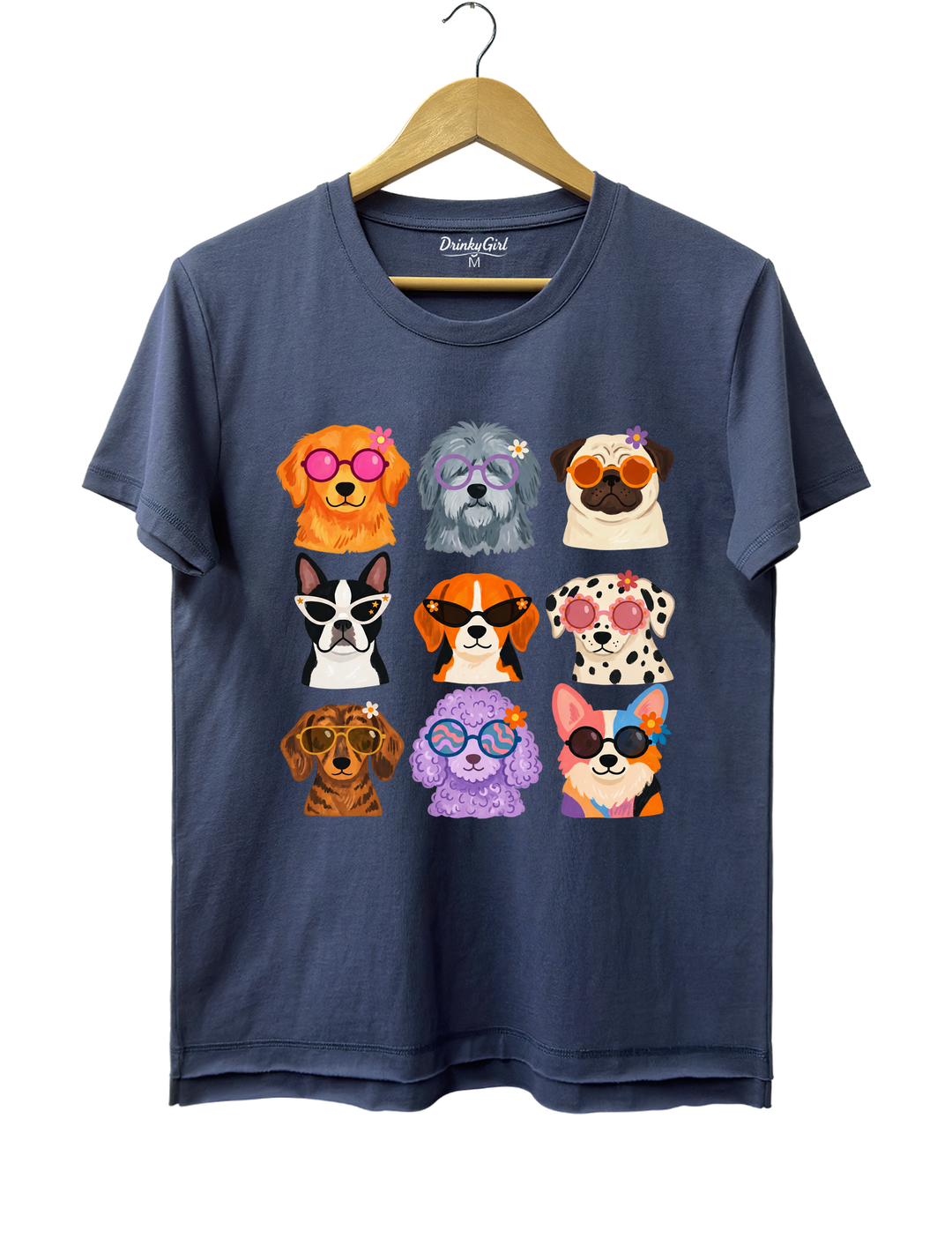 Cool Dogs Sunglasses Tee - Navy Blue