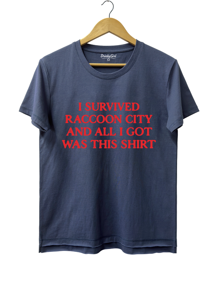 I Survived Raccoon City Resident Evil Tee - Navy Blue