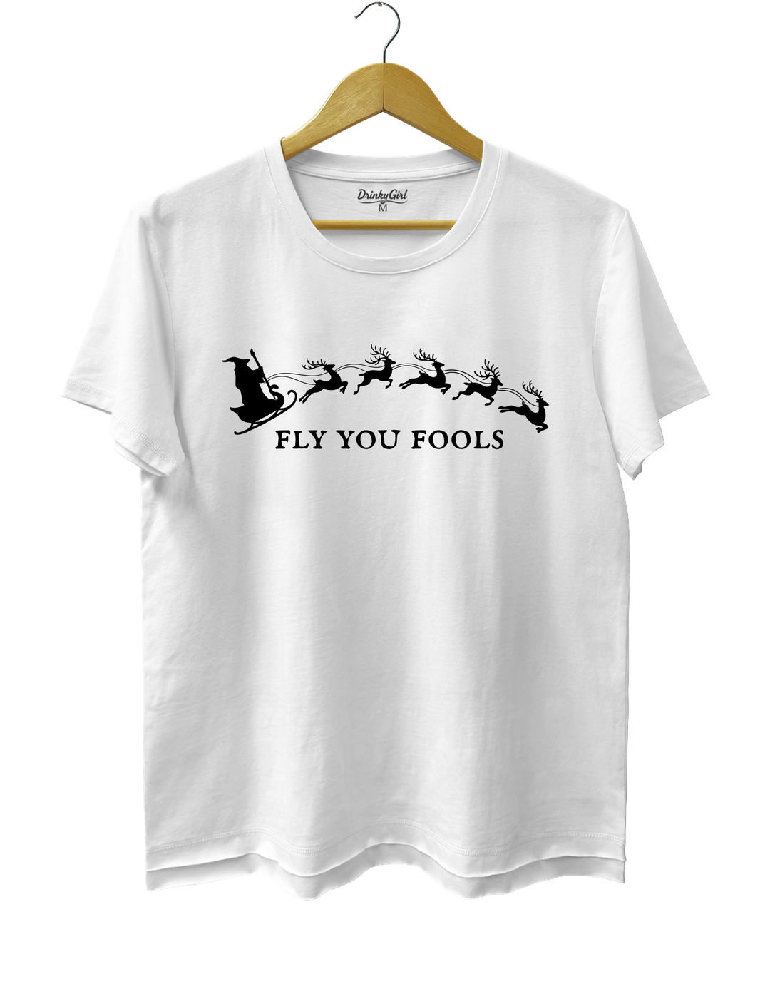 Fly You Fools Funny Christmas Tee - White