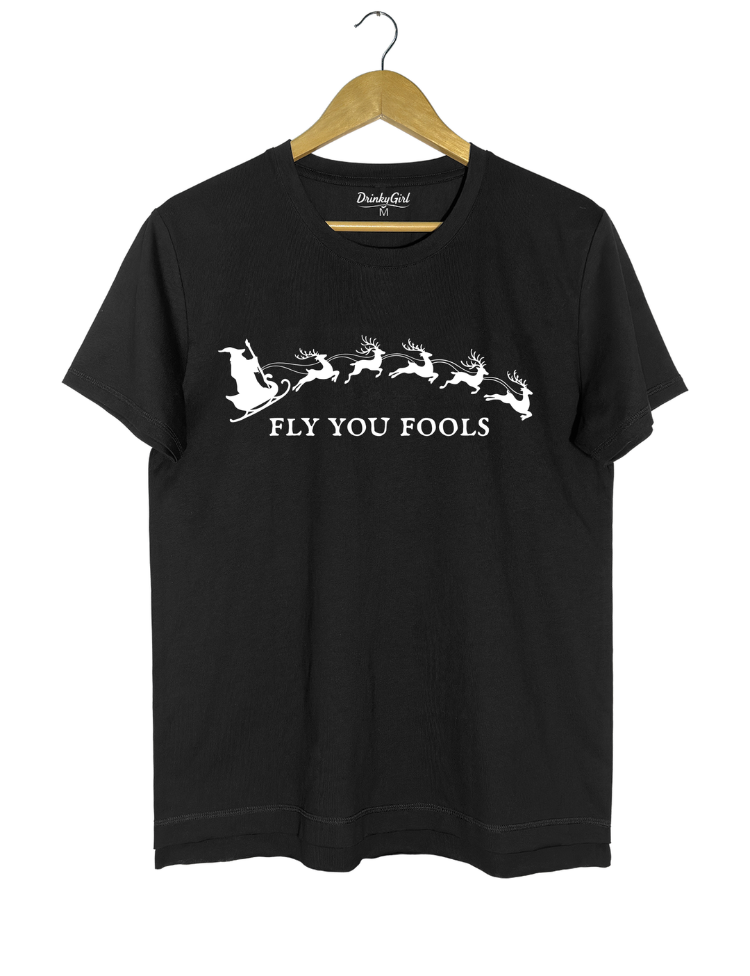 Fly You Fools Funny Christmas Tee - Black