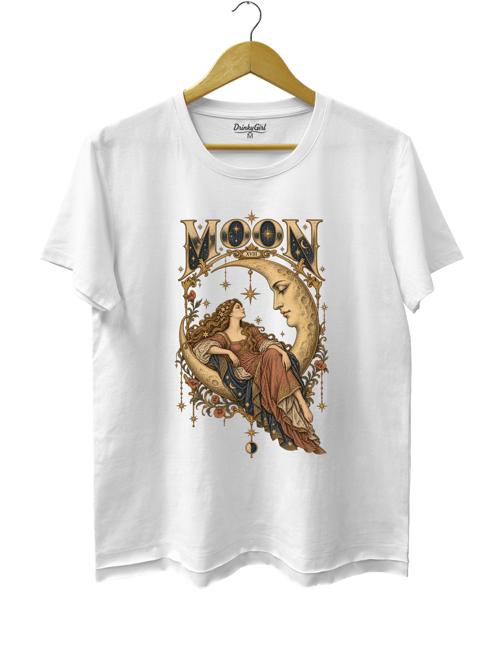 Celestial Moon Tarot Tee - White