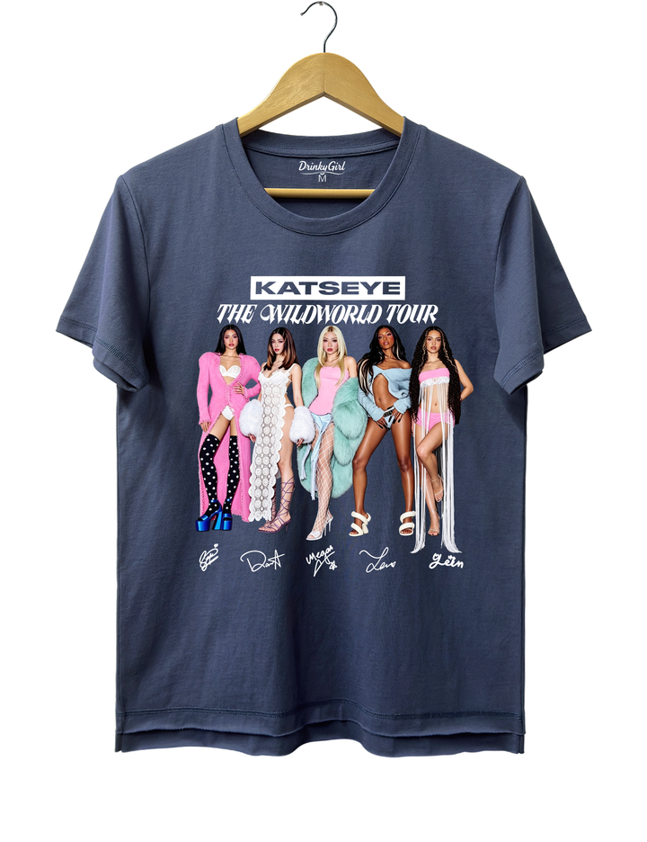 KATSEYE Girls 2026 World Tour Tee - Navy Blue