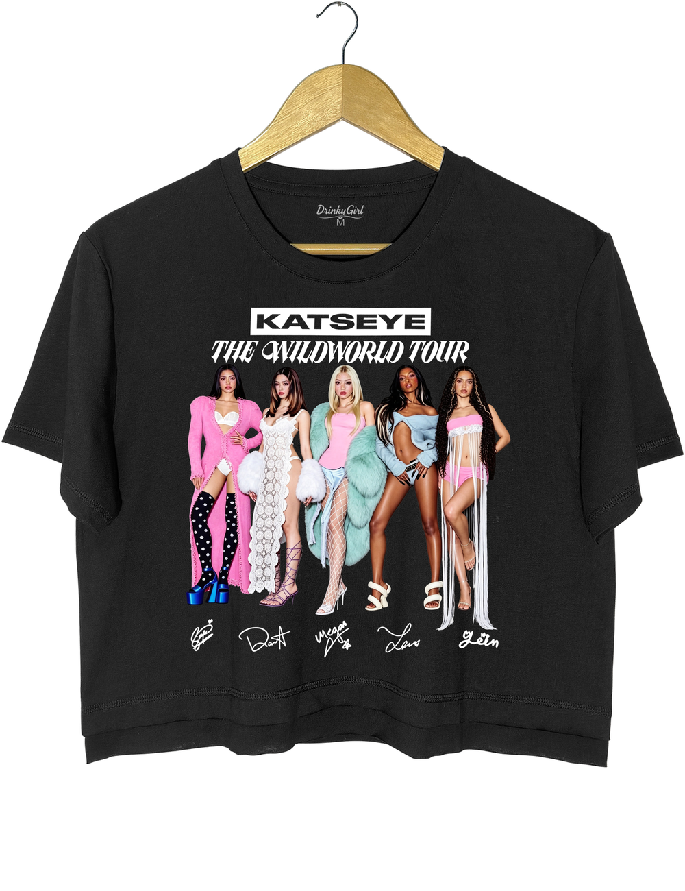 KATSEYE Girls 2026 World Tour Crop Top - Black