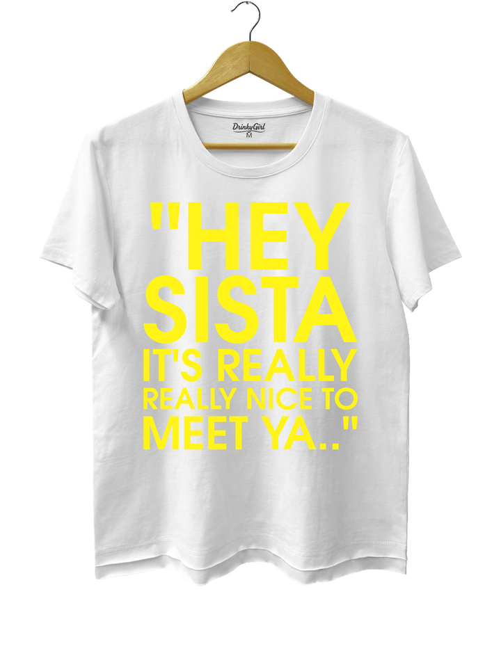 Hey Sista Graphic Tee - White