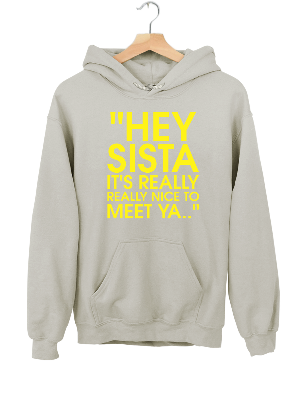 Hey Sista Graphic Hoodie - Gray