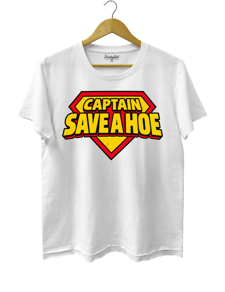 Captain Save A Hoe Tee - White