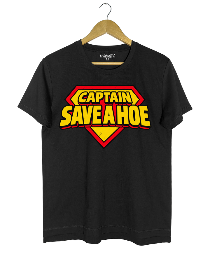 Captain Save A Hoe Tee - Black
