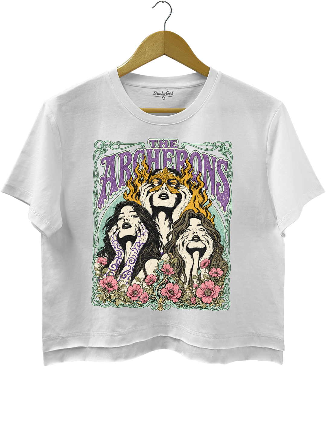 ACOTAR Archeron Sisters Crop Top - White
