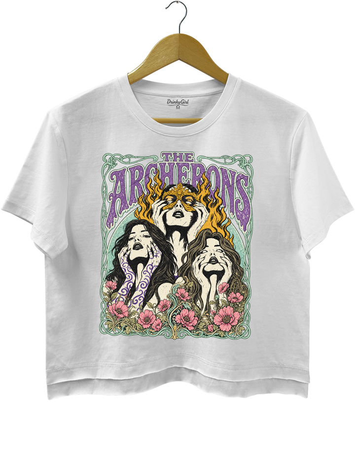 ACOTAR Archeron Sisters Crop Top - White