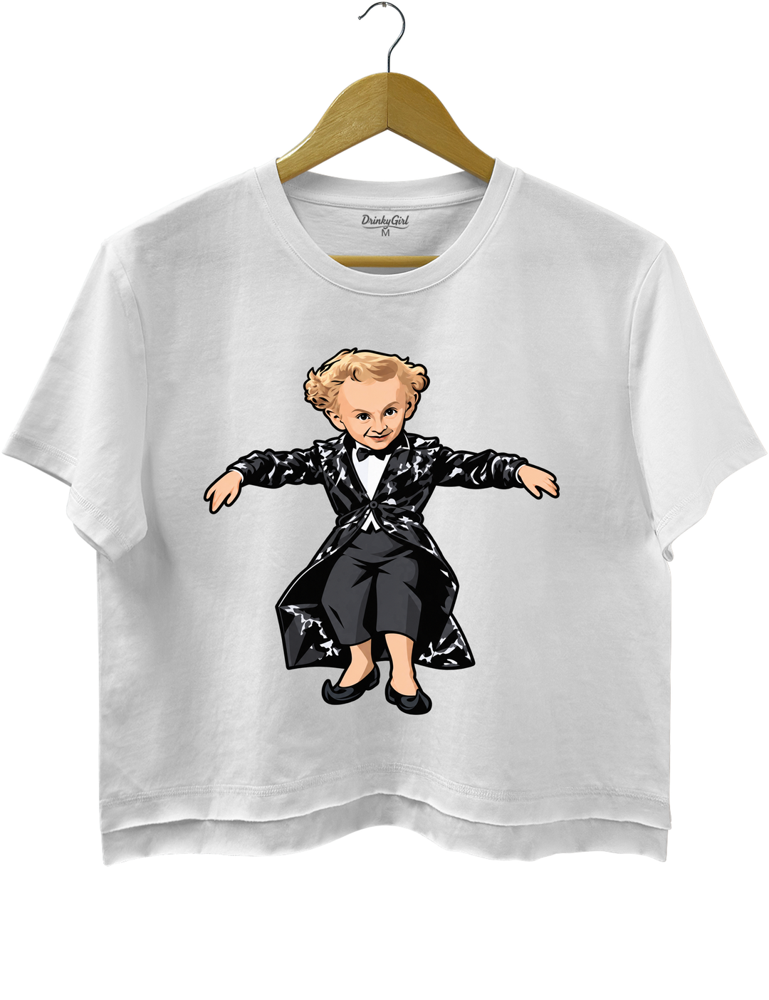 Rumpelstiltskin Tiptoeing Crop Top - White