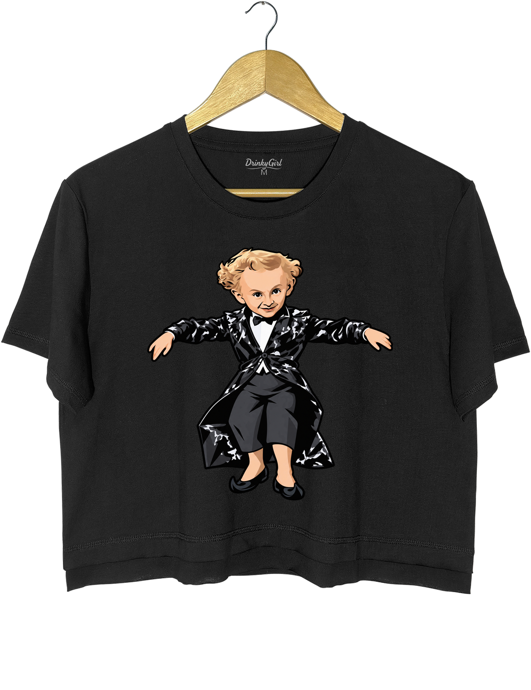 Rumpelstiltskin Tiptoeing Crop Top - Black