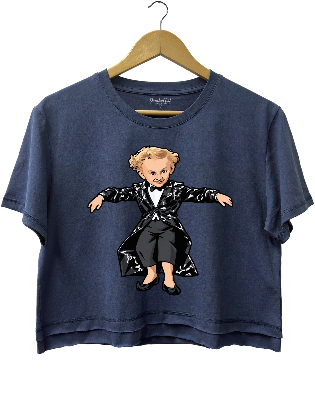 Rumpelstiltskin Tiptoeing Crop Top - Navy Blue