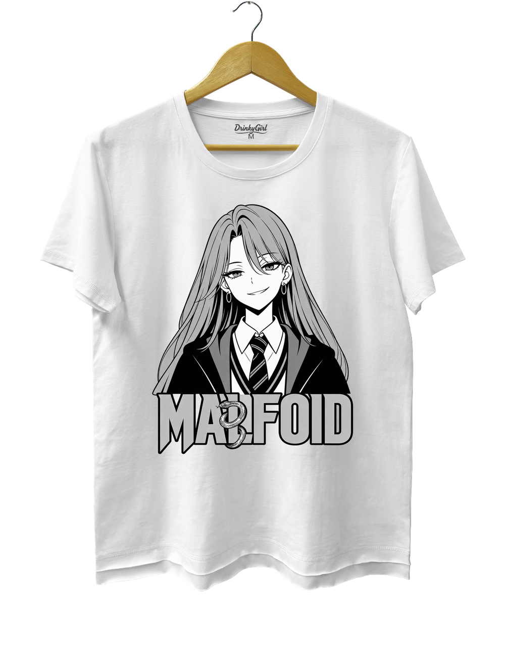 Slytherin Girl Malfoid Tee - White