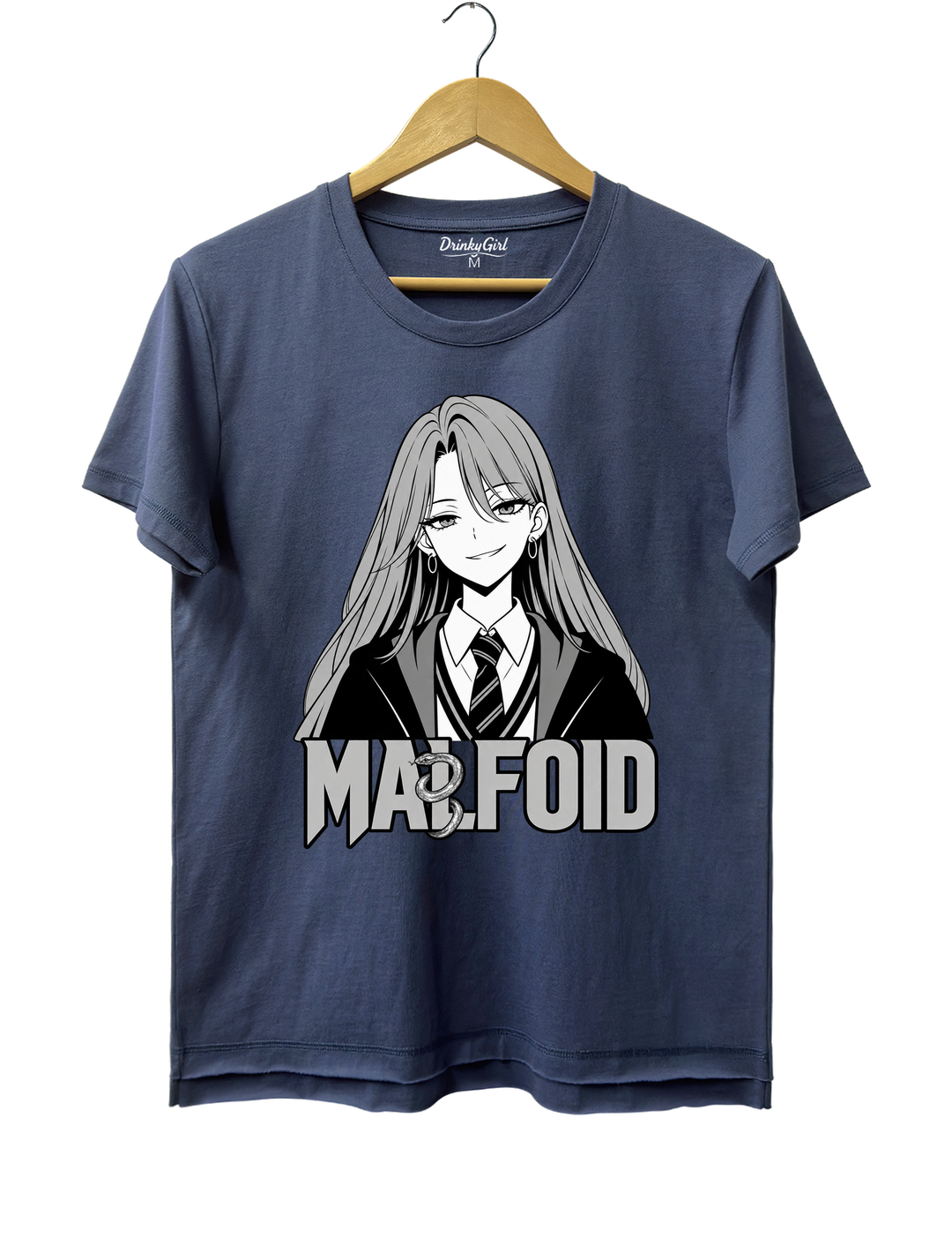 Slytherin Girl Malfoid Tee - Navy Blue