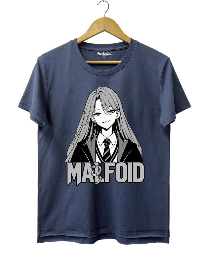 Slytherin Girl Malfoid Tee - Navy Blue