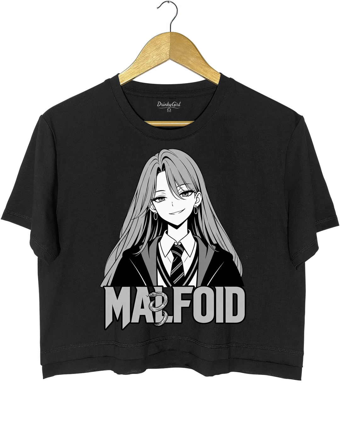 Slytherin Girl Malfoid Crop Top - Black