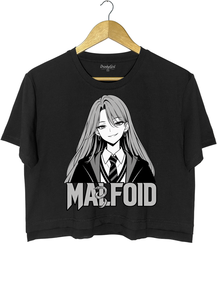 Slytherin Girl Malfoid Crop Top - Black