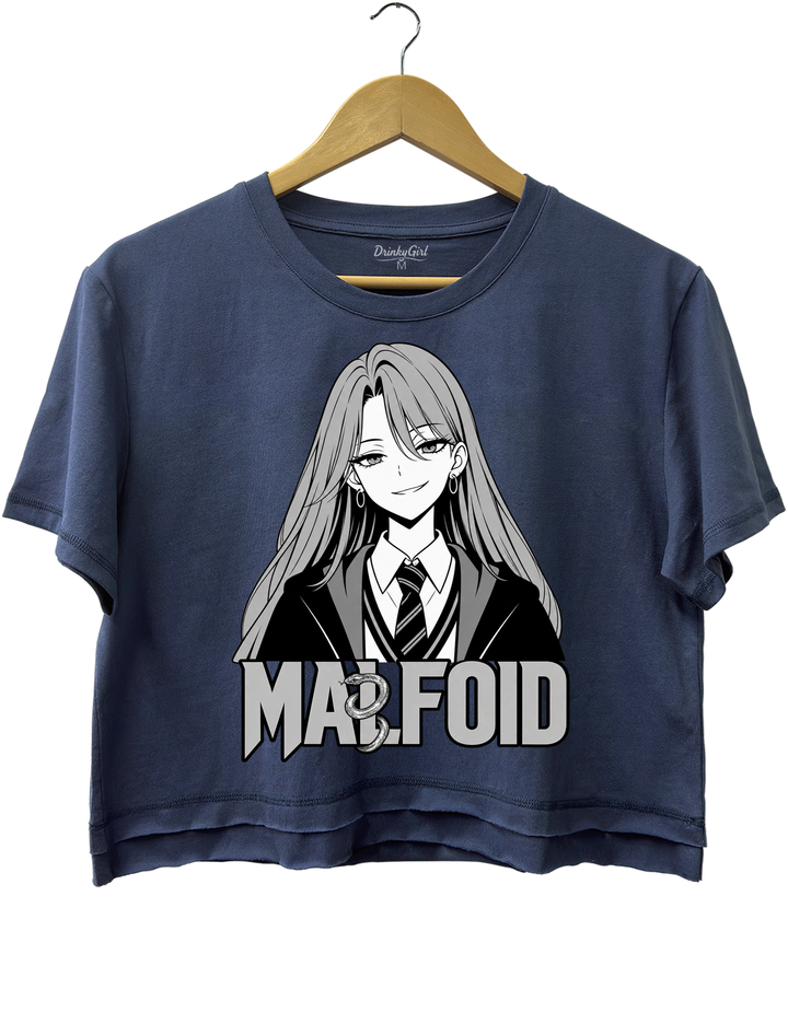 Slytherin Girl Malfoid Crop Top - Navy Blue