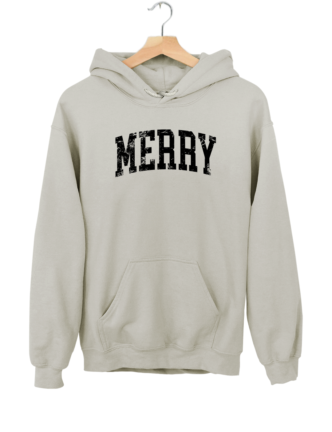 Retro Merry Hoodie - Gray