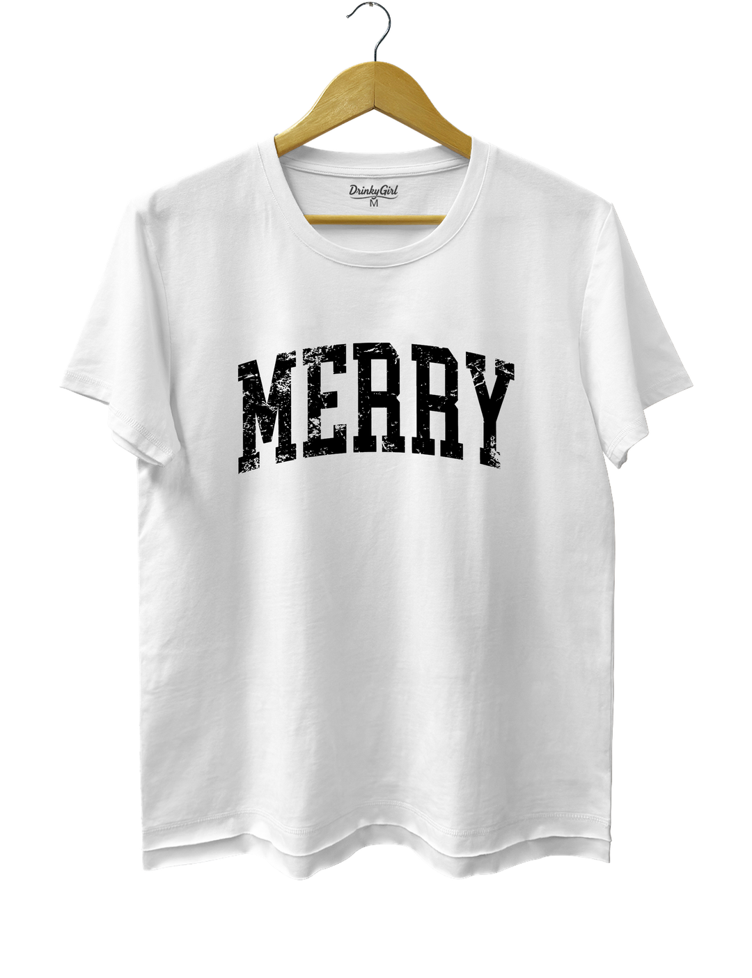 Retro Merry Tee - White