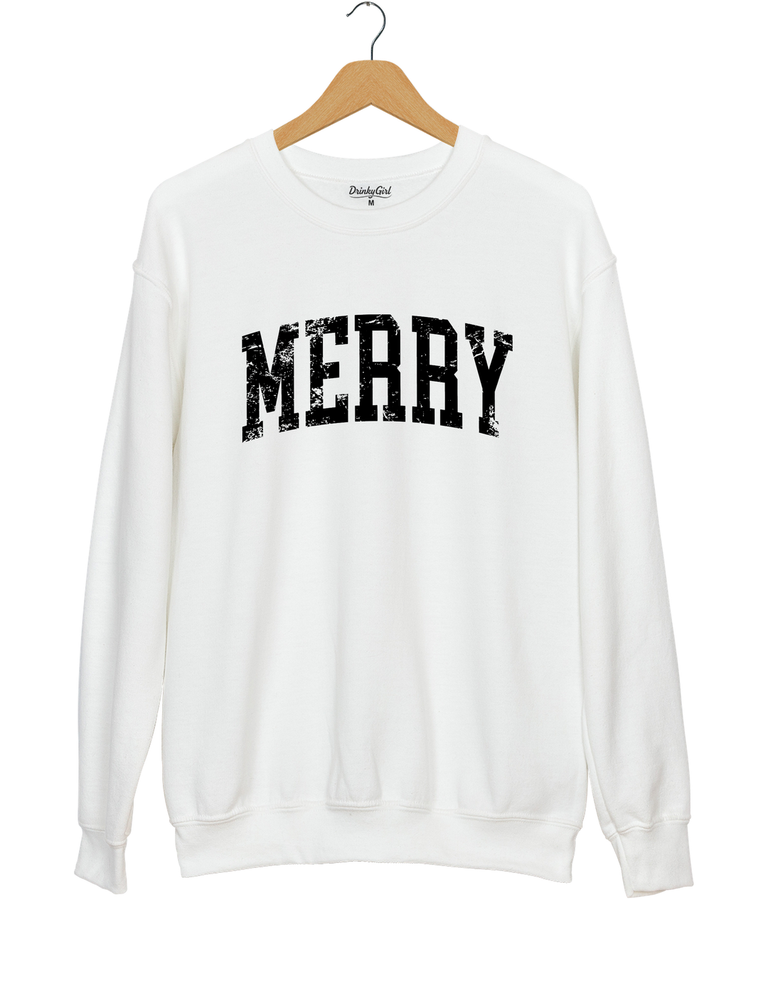 Retro Merry Sweatshirt - White