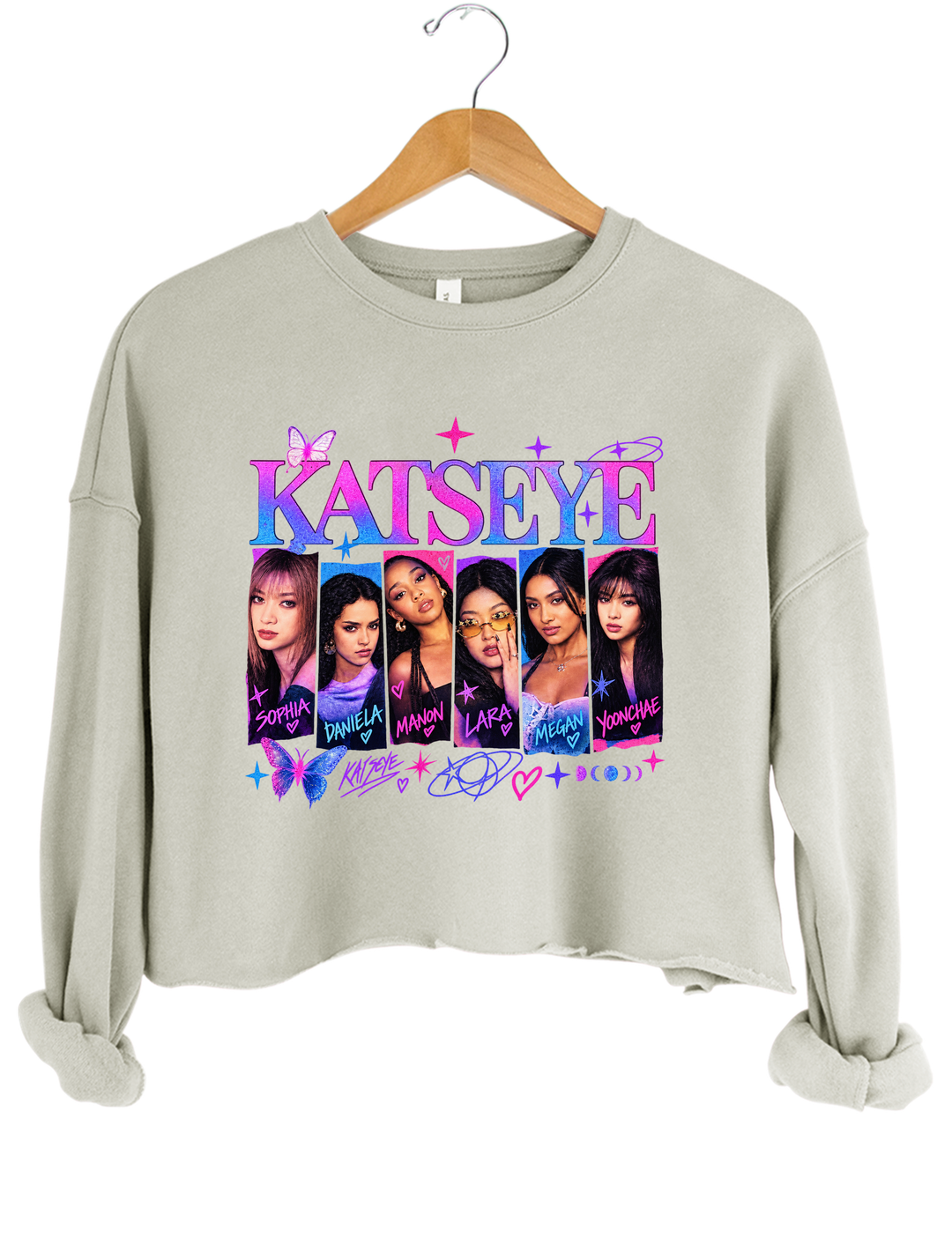 Katseye Girls 2026 Crop Sweatshirt - Gray