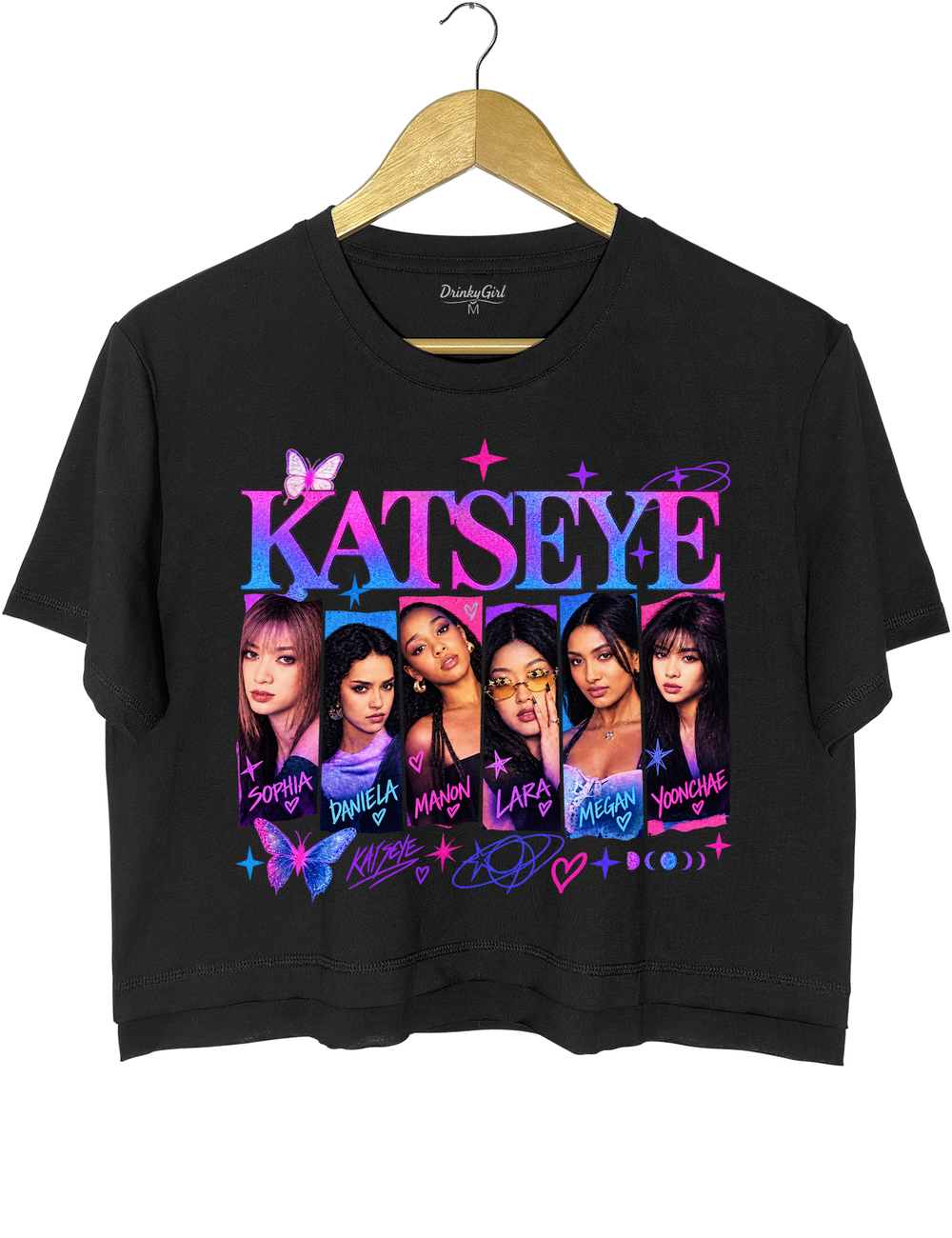 Katseye Girls 2026 Crop Top - Black