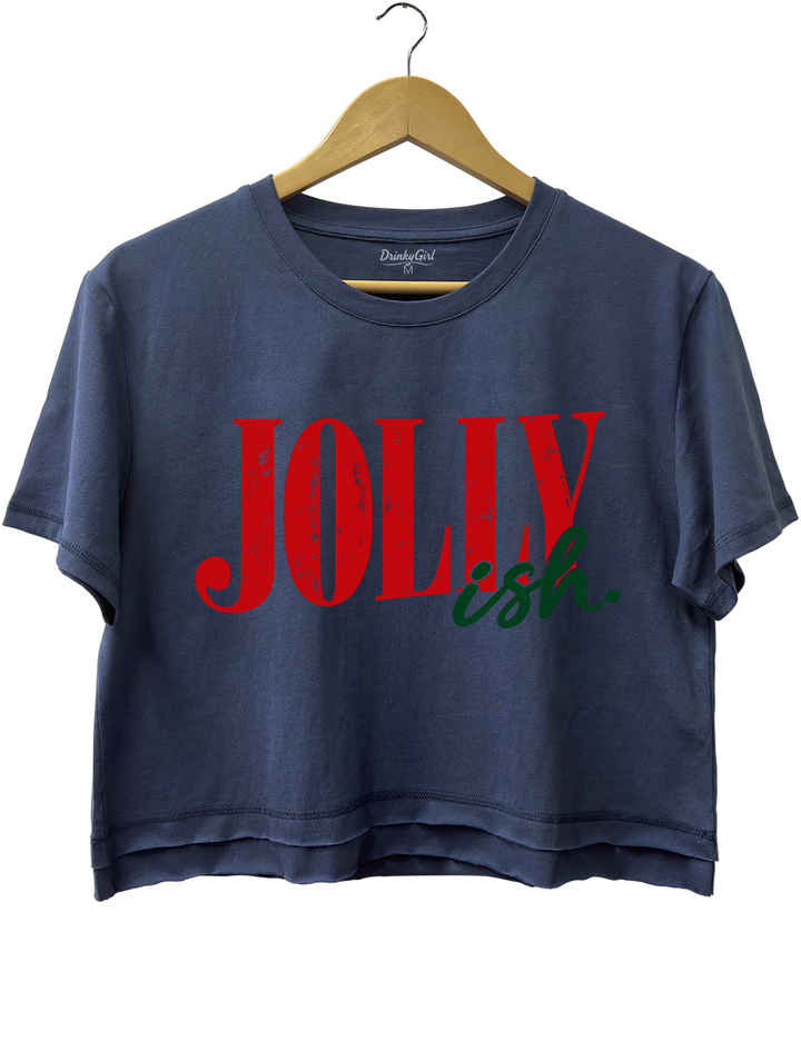 Jolly Ish Crop Top - Navy Blue