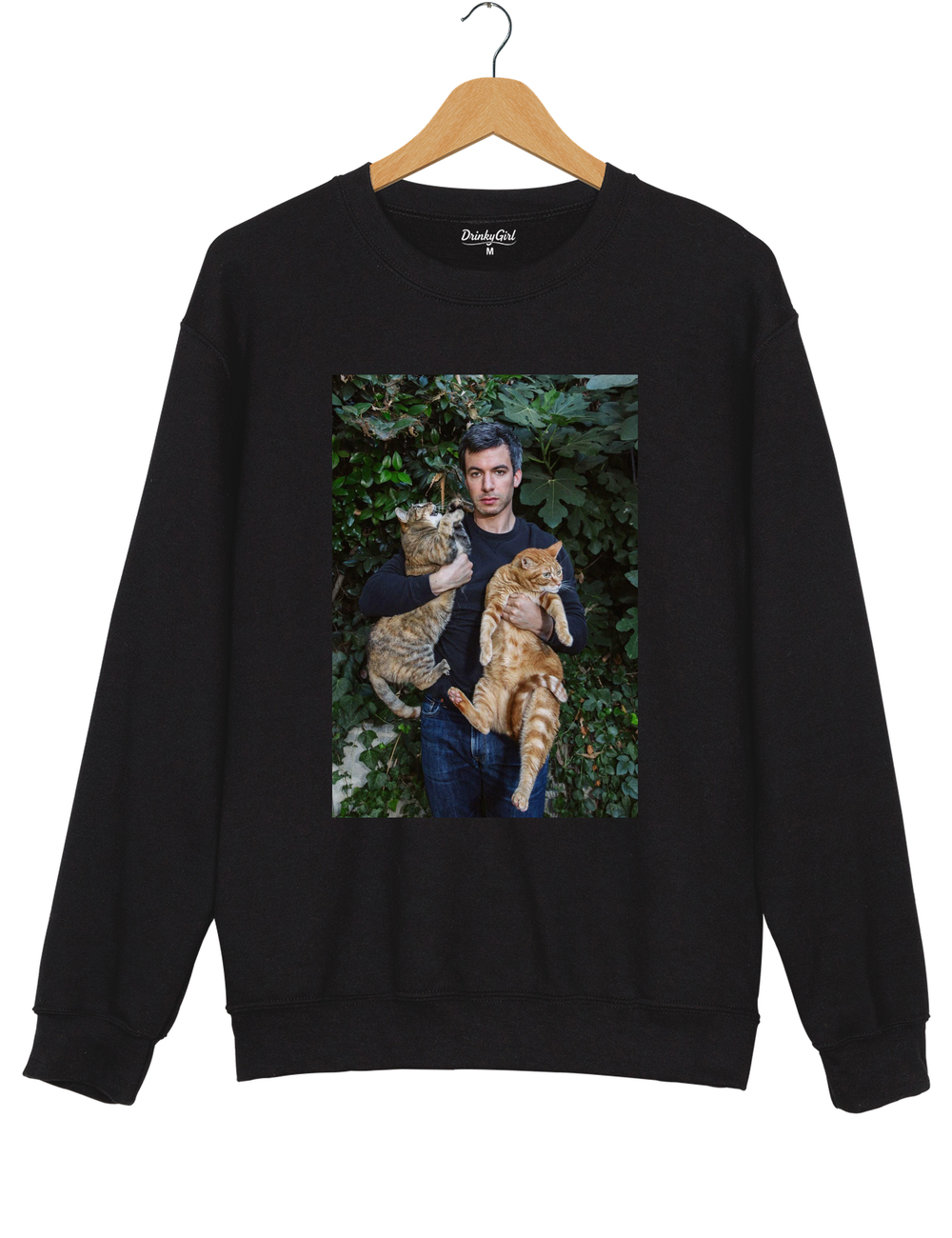 Nathan And His Kitties Sweatshirt - Black
